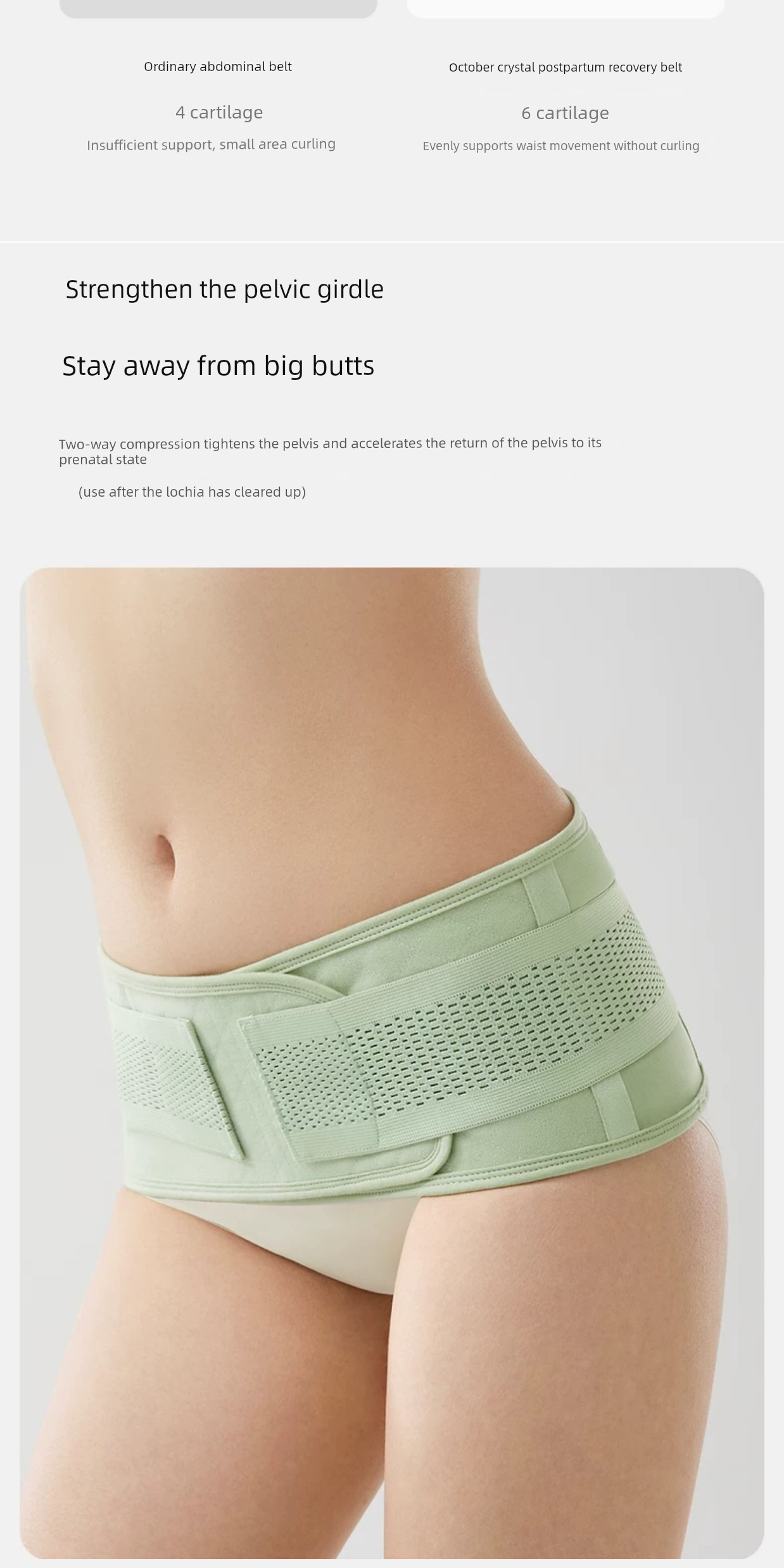 October Crystal Postpartum Abdominal Belt for Pregnant and Postpartum Women, Special for Natural Birth and C-Section, Thin Waist and Abdominal Belt for — 16