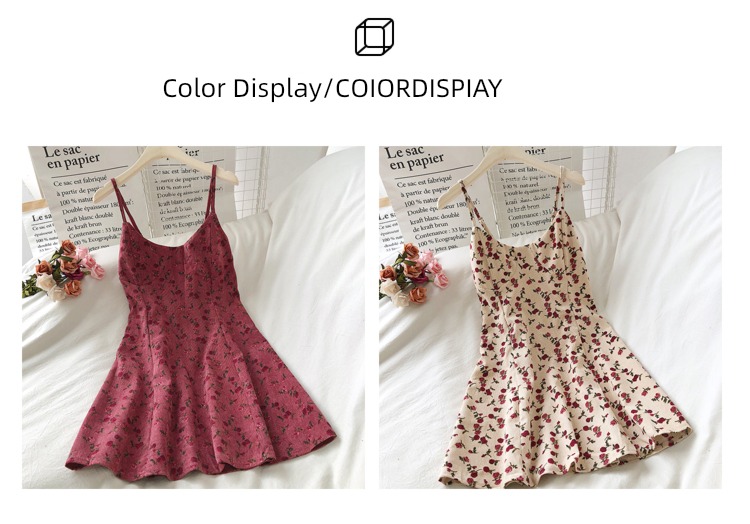 Autumn and winter corduroy V-neck Sleeveless Retro A word braces skirt