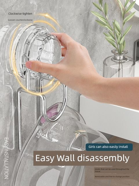 Suction cup washbasin bathroom storage rack wall-mounted storage rack basin hook bathroom rack punch-free washbasin rack