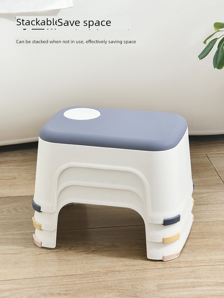 日本防滑加厚塑料換鞋凳 小孩洗手小矮凳 簡約現代風
