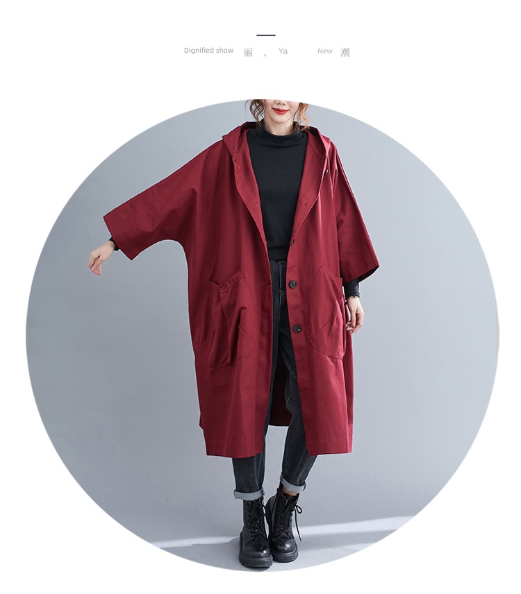 Autumn and winter easy leisure time temperament Over the knee have more cash than can be accounted for Windbreaker
