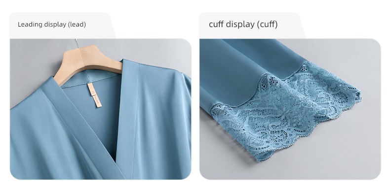 Bathrobe Ice silk summer camisole sexy suit pajamas