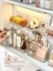 Mirror cabinet storage box bathroom toilet cosmetics facial mask lipstick storage rack cabinet rear mirror inclined divider panel