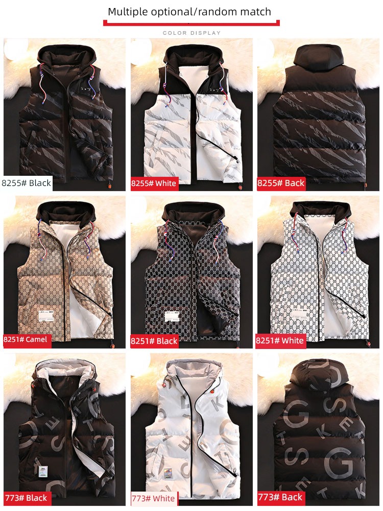 NGGGN Autumn and winter thickening Chaopai Down cotton Vest