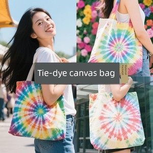 Tie-Dyed Canvas Bag DIY Material Package Kindergarten Non-Heritage Handmade Tie-Dyed Hair Ring Hat Pigment Suit
