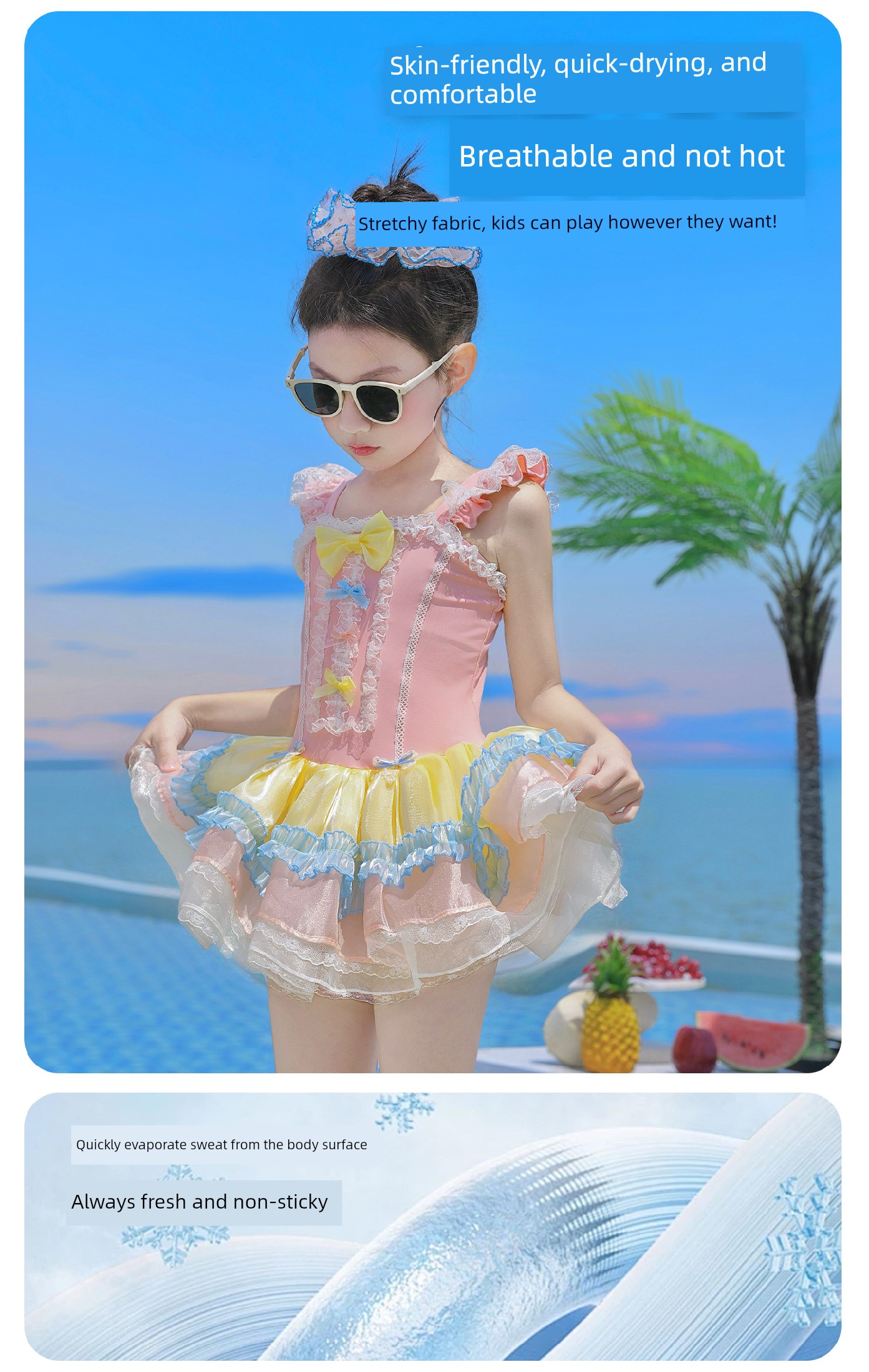 66 Princess Children's Clothing Girls' One-Piece Swimsuit 2026 New Model Children's Stunning Swimwear Sweet Girls' Swimwear — 7