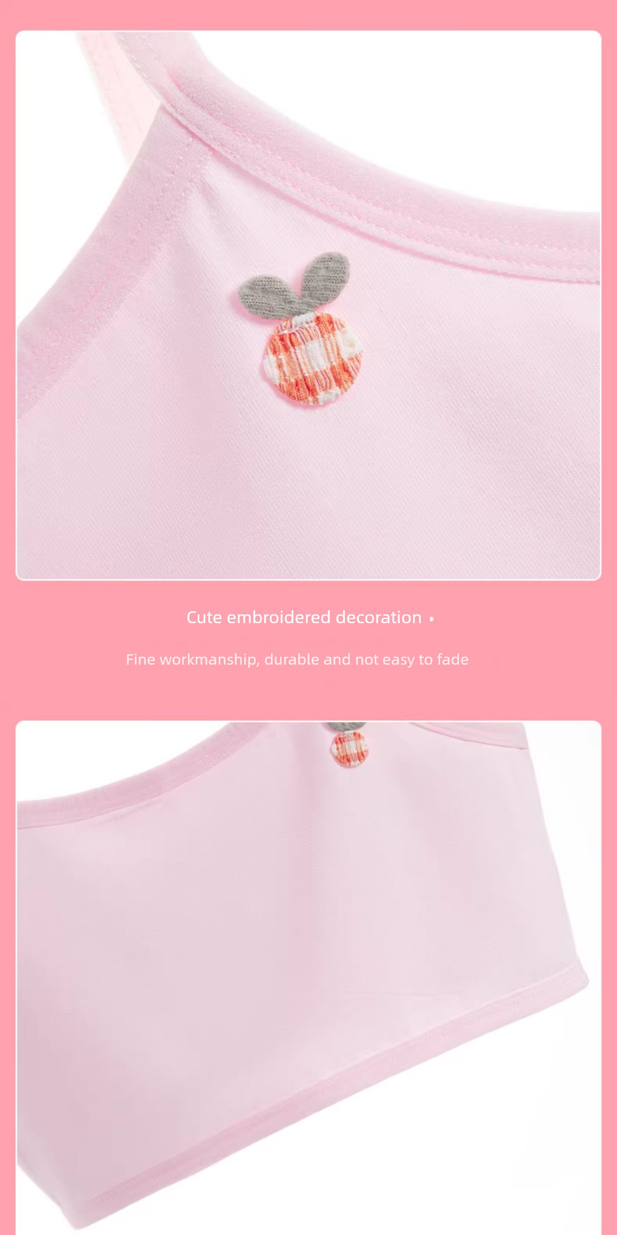 Girls' Underwear for 12-Year-Old Children in the Developmental Stage, Thin Cotton Bra for Young Girls, Elementary School Students' First Stage Children's — 16