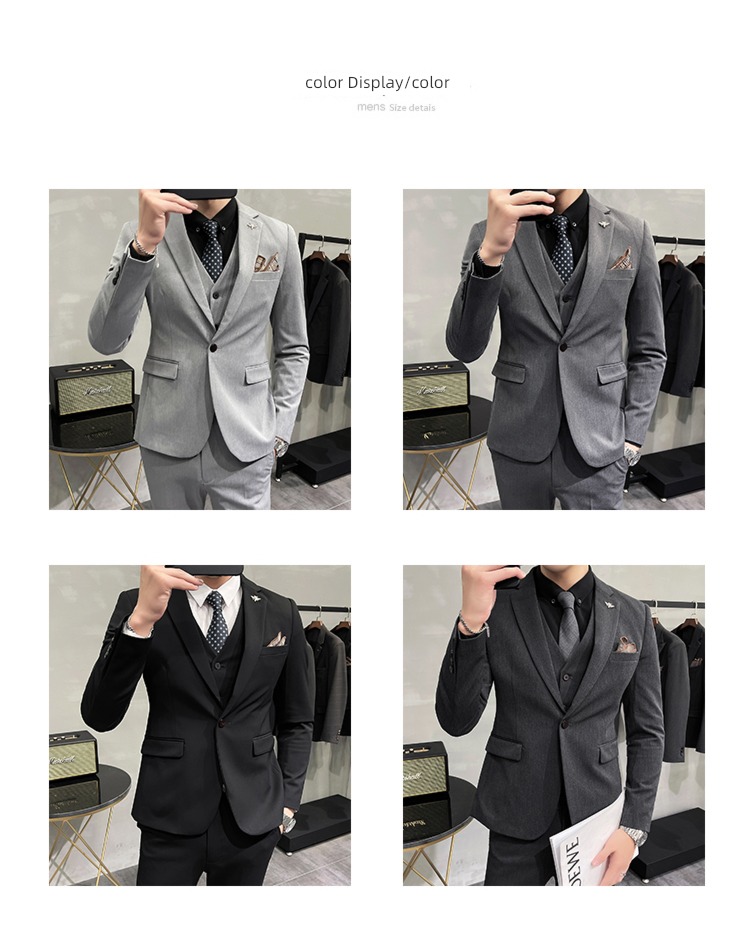 Light cooked Self-cultivation Versatile Chaopai Design sense niche man 's suit