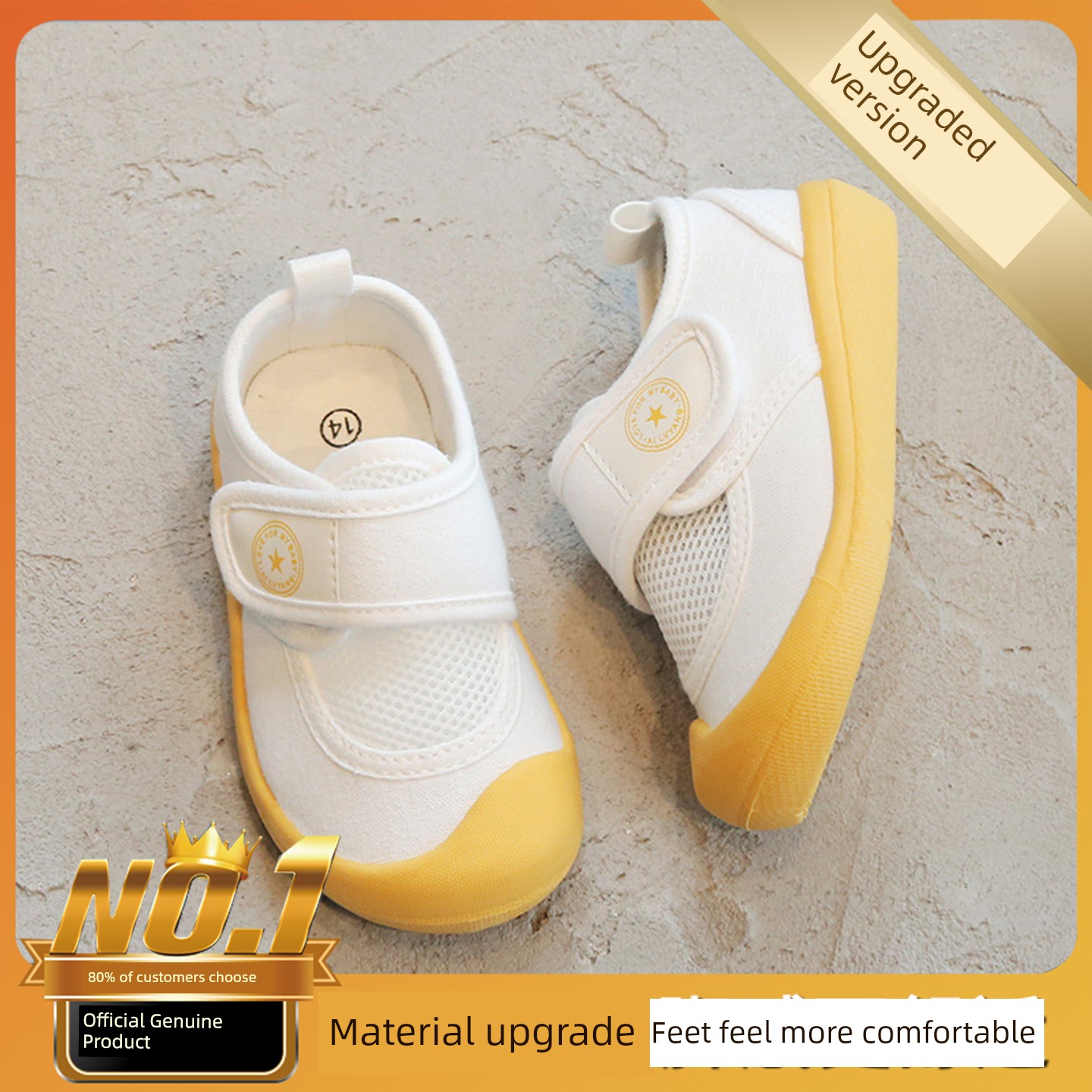 Kindergarten Indoor Shoes for Girls 2026 New Breathable Low-Top Soft-Soled Non-Slip Versatile Magic Tape White Shoes — 3