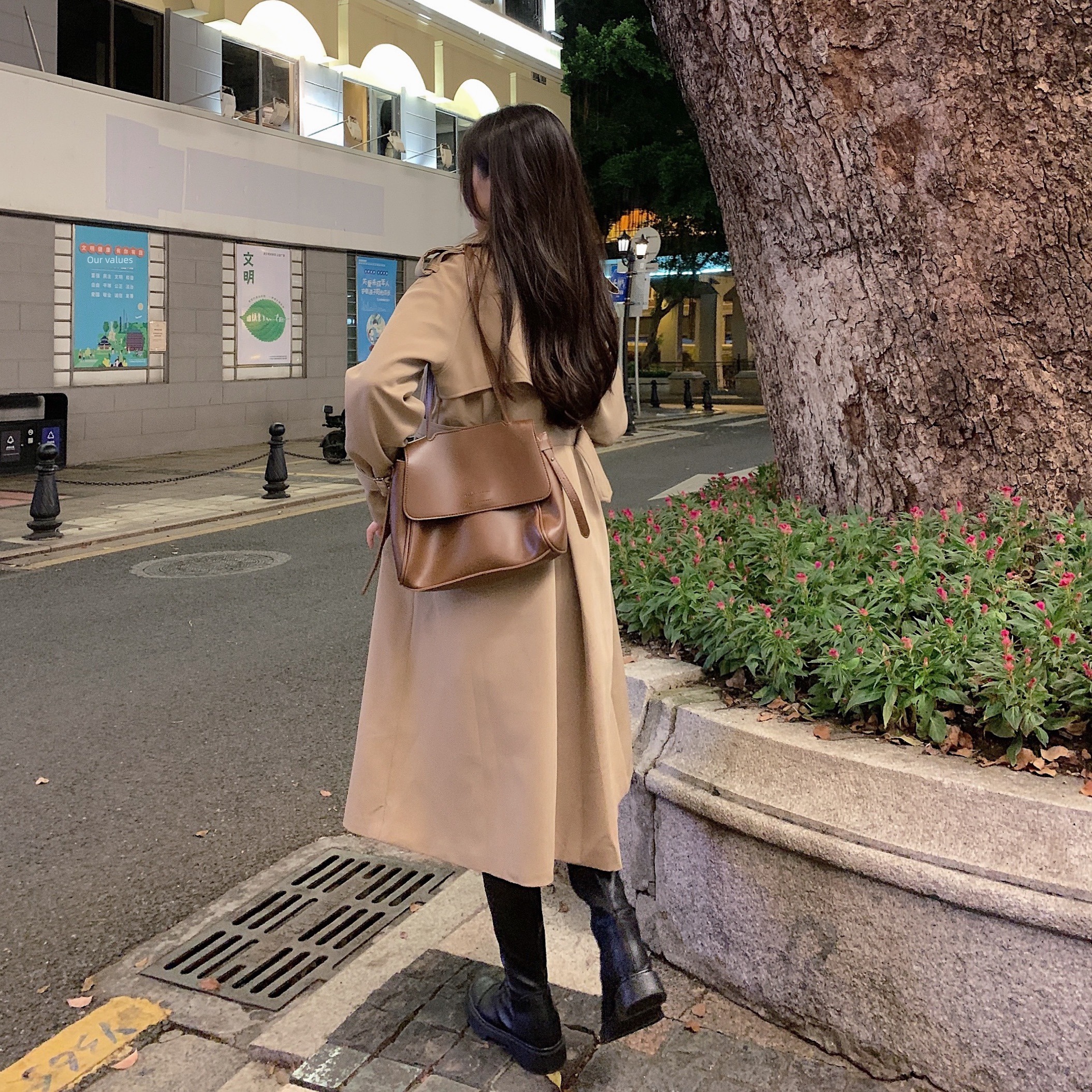 loose coat female Fat mm Medium and long term leisure time Windbreaker loose coat