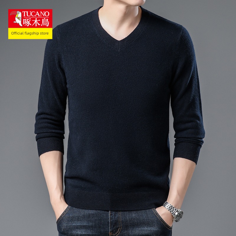 Woodpecker V-neck Korean version trend leisure time cardigan