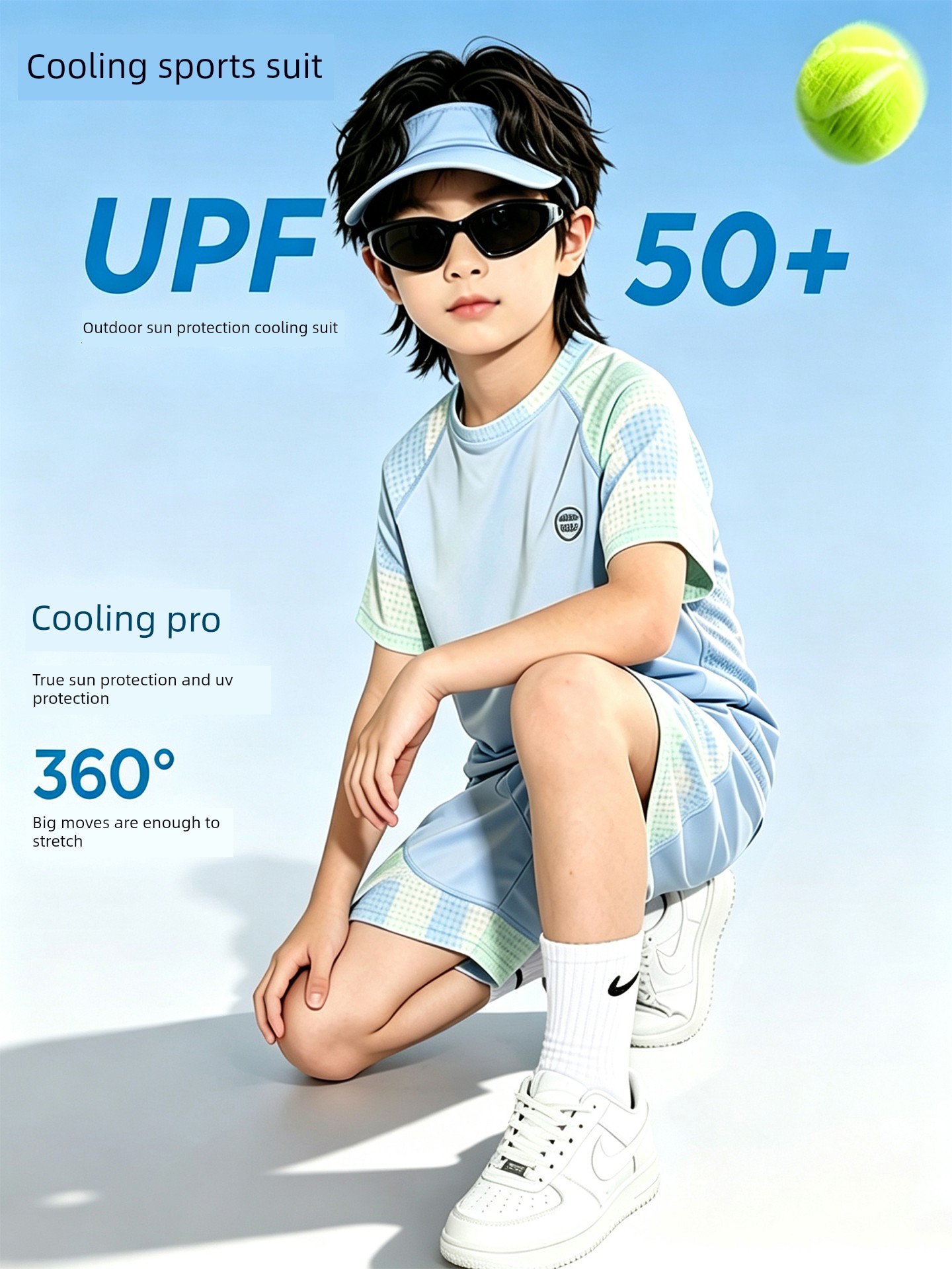2026 New Children's Clothing Girls' Quick-Drying Sports Suit Children's Ice Silk Short-Sleeved Two-Piece Set Boys' Mesh Basketball Uniform — 4