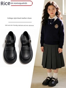 黑色小皮鞋女童学院风玛丽珍女百搭不累脚英伦风超软2026新款女款