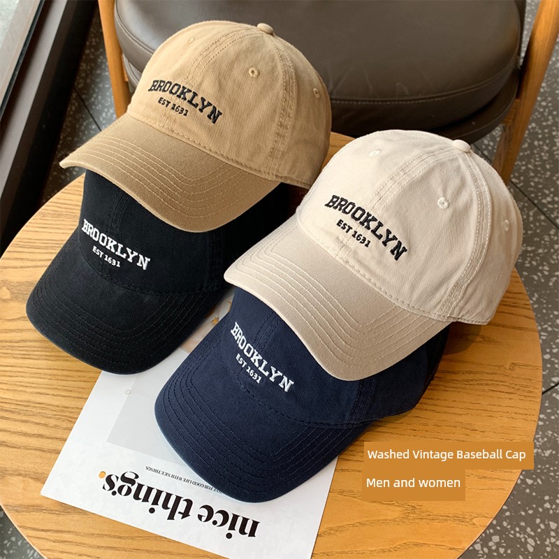 washing Make old neutral men and women Wearable Soft roof peaked cap