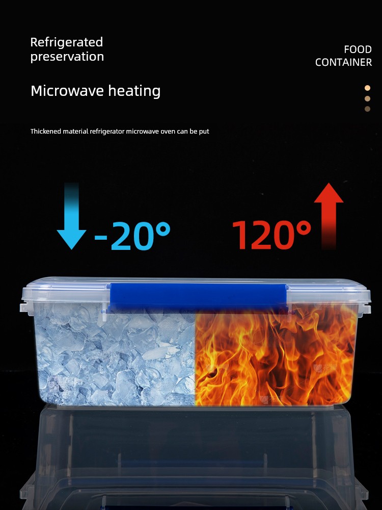 Crisper Food Grade Refrigerator for Restaurant Special Microwaveable Heating Commercial Storage Box Kitchen Rectangle with Lid
