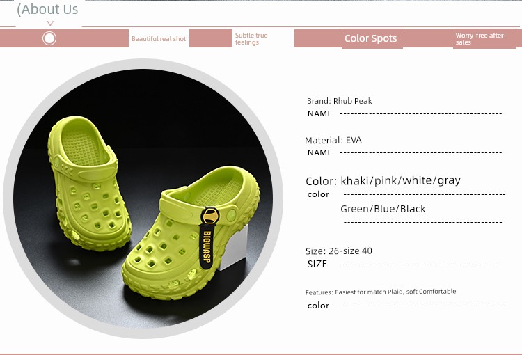 Bumblebee Kids Hole Slippers Boys Summer New Arrival Non Slip 2025 Sandals Older Boy Children's Shoes Sandals — 2