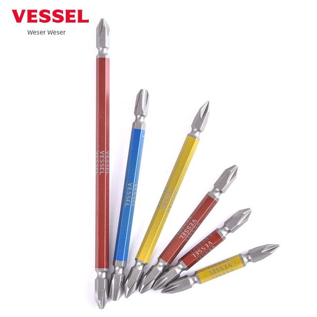 VESSEL batch head imported from Japan Weiwei Cross extended electric wind batch head strong magnetic drill batch head high hardness
