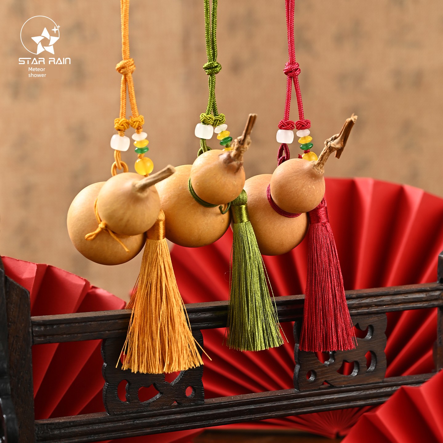 New Year Natural Gourd Pendant Hanging Decoration Flower Bouquet Hug Bucket DIY Accessories Door Hanging Decoration