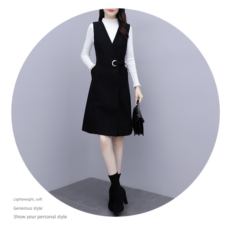 Autumn and winter Wool Undershirt Fat mm Two piece suit vest