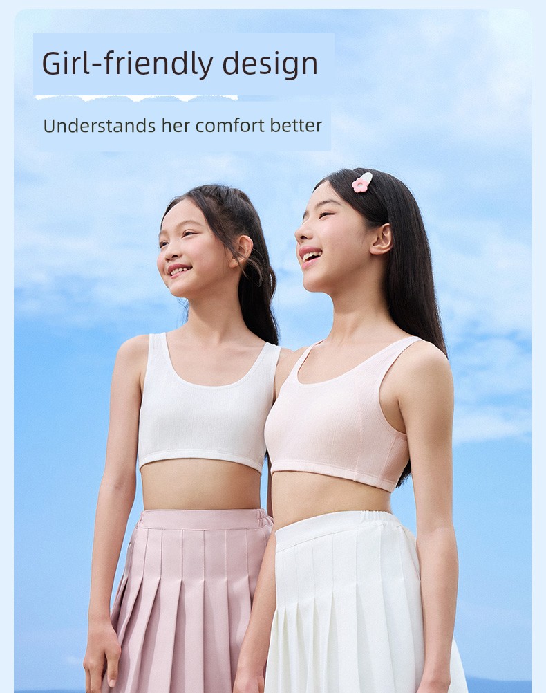 All-Cotton Era Children's Developmental Period Underwear, Girls' Bras, Girls' Vests for Primary School Students in Stage One, Two, and Three — 21