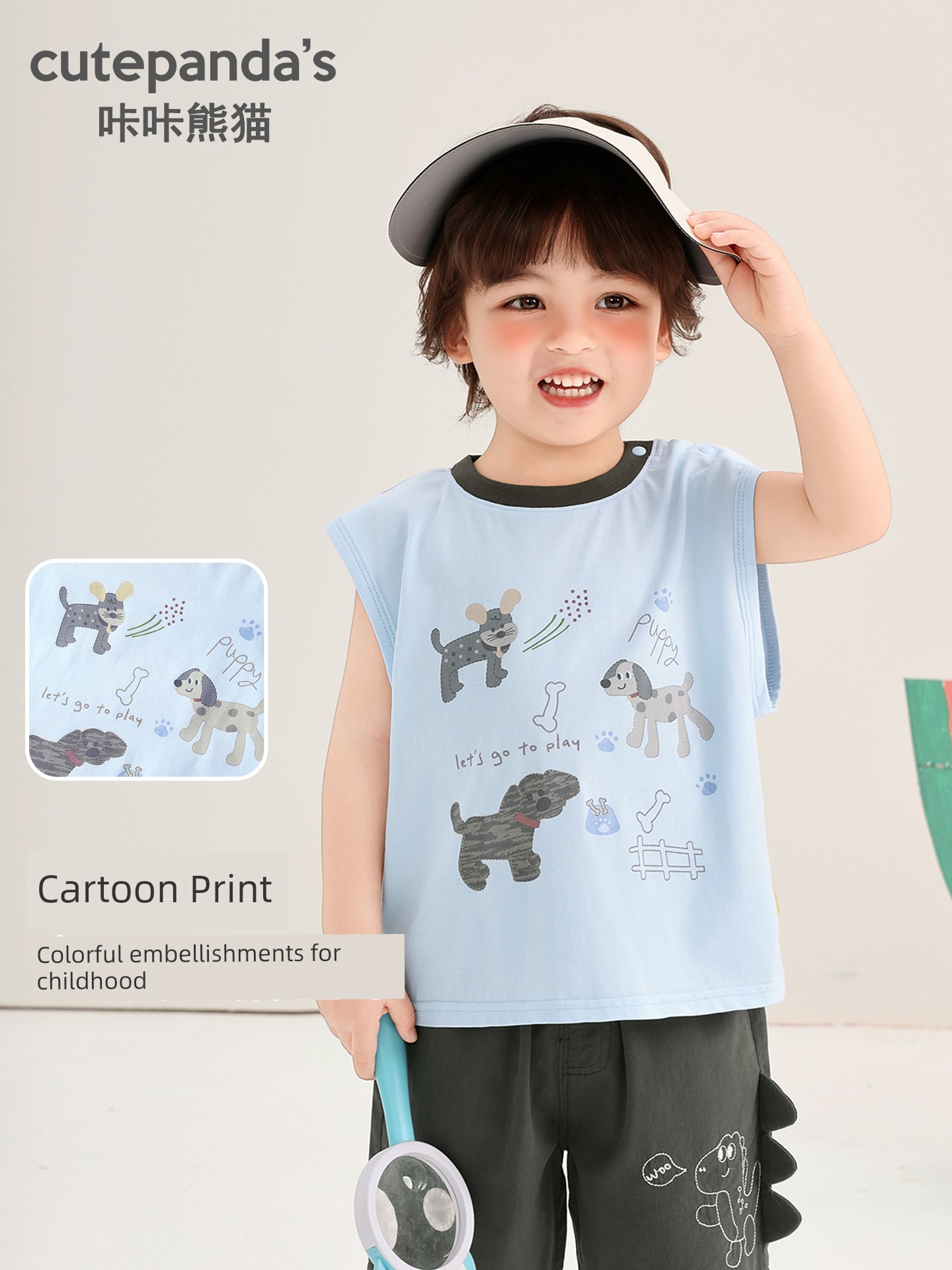 Baby Vest Boys Casual Sleeveless T-Shirt Summer Clothing Girls Baby Clothes Short-Sleeved Kidsren's Summer Thin Tops