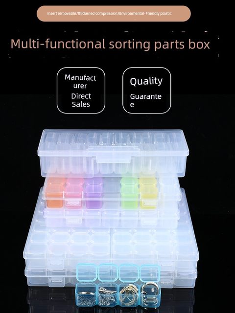 Transparent plastic jewelry mini storage box high-end anti-oxidation separation display box earrings hand jewelry finishing box
