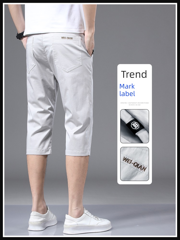 summer Ice silk pure cotton leisure time Over the knee 7 points shorts
