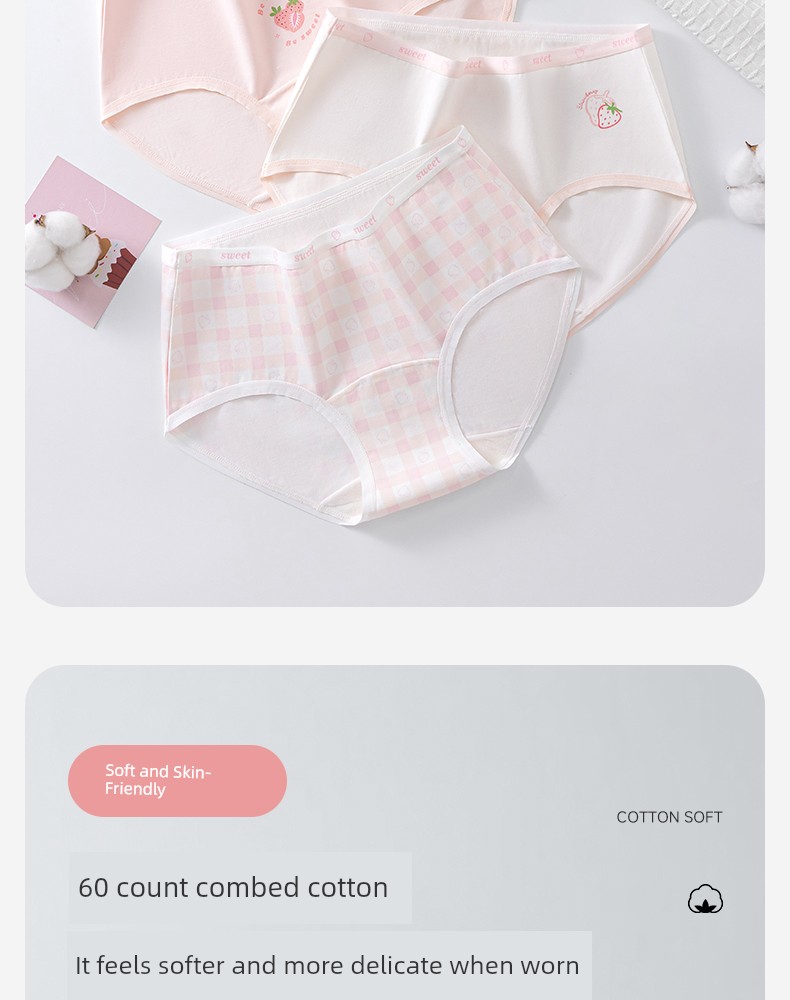 Catman Girls' Pure Cotton Underwear for Girls in the Developmental Period, Kidsren's Category A, Middle and Older Kidsren, Students' Briefs, Junior High — 2