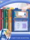 L-shaped subject classification bag a4 file bag zipper-type cramming bag student carry book bag test paper storage bag