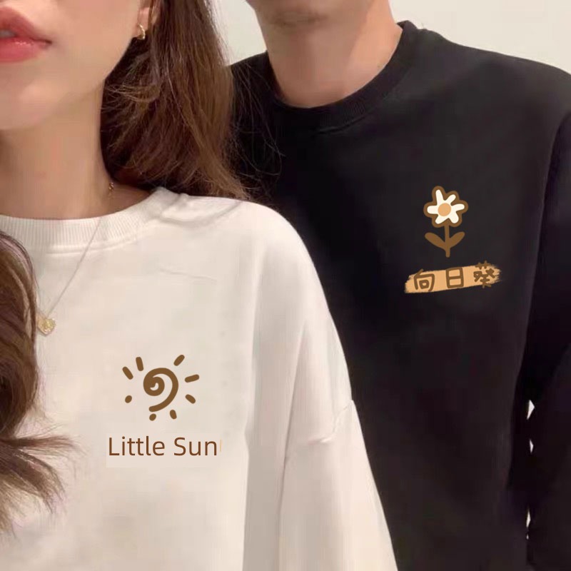 men and women like a breath of fresh air Autumn and winter Couples dress Round neck Sweater