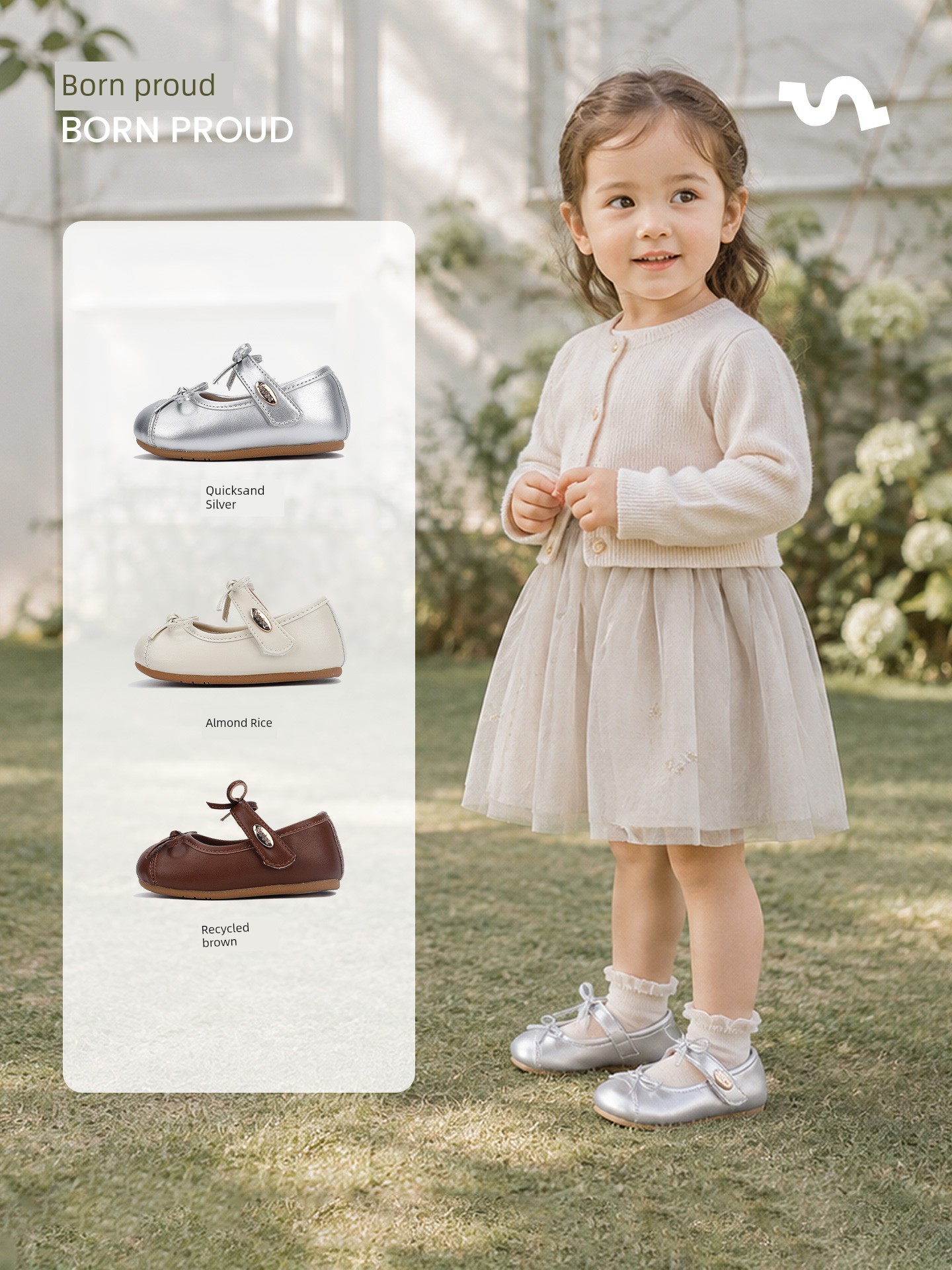 Nubi Childhood Genuine Leather Girls' Little Leather Shoes Autumn New Style Soft Sole Simple Princess Shoes for Girls