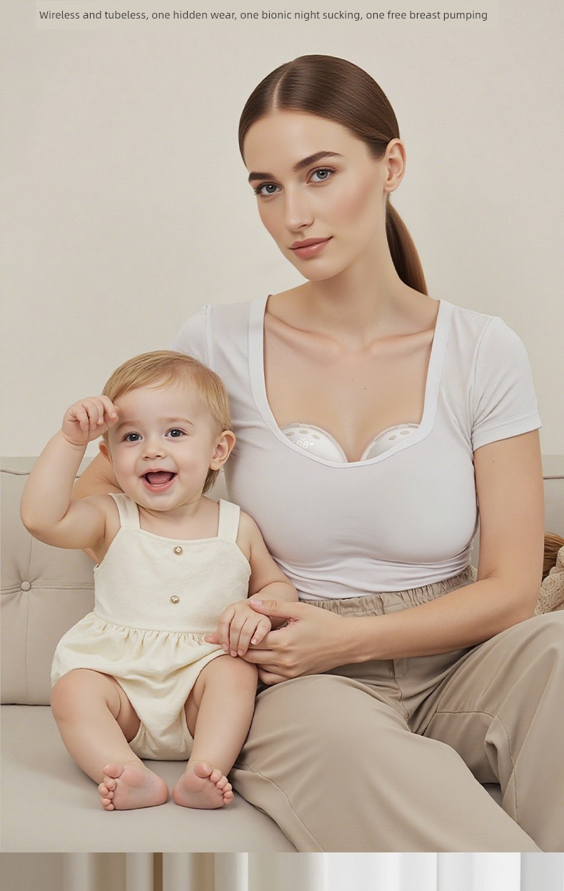 Justu Hands-Free Single and Double Electric Breast Pump, Silent Fully Automatic Milk Extractor, Wearable Portable Breast Pump — 3