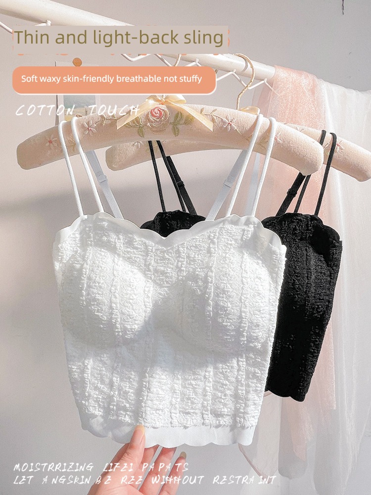 Beautiful back female Lace Bras one Wear out camisole vest