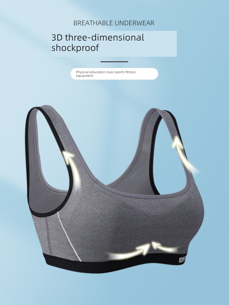 Beautiful back Bodybuilding junior school student girl Bras motion Underwear