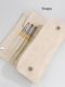 12-hole makeup brush storage bag matte PU leather portable concealed button brush bag makeup cover brush dustproof storage bag
