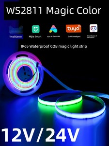 Waterproof Cob Four-In-One Fantasy Color Rgbcw Programmable Ws2811 Five-In-One 12V Car Light Strip 24V Self-Adhesive