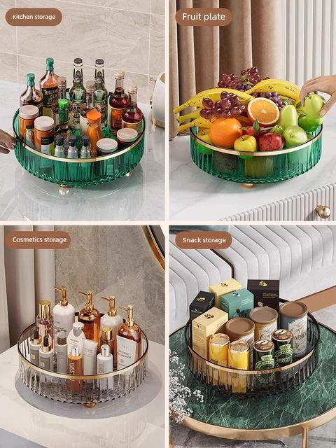 Kitchen seasoning storage rack countertop rotary storage household supplies special multi-functional seasoning storage box
