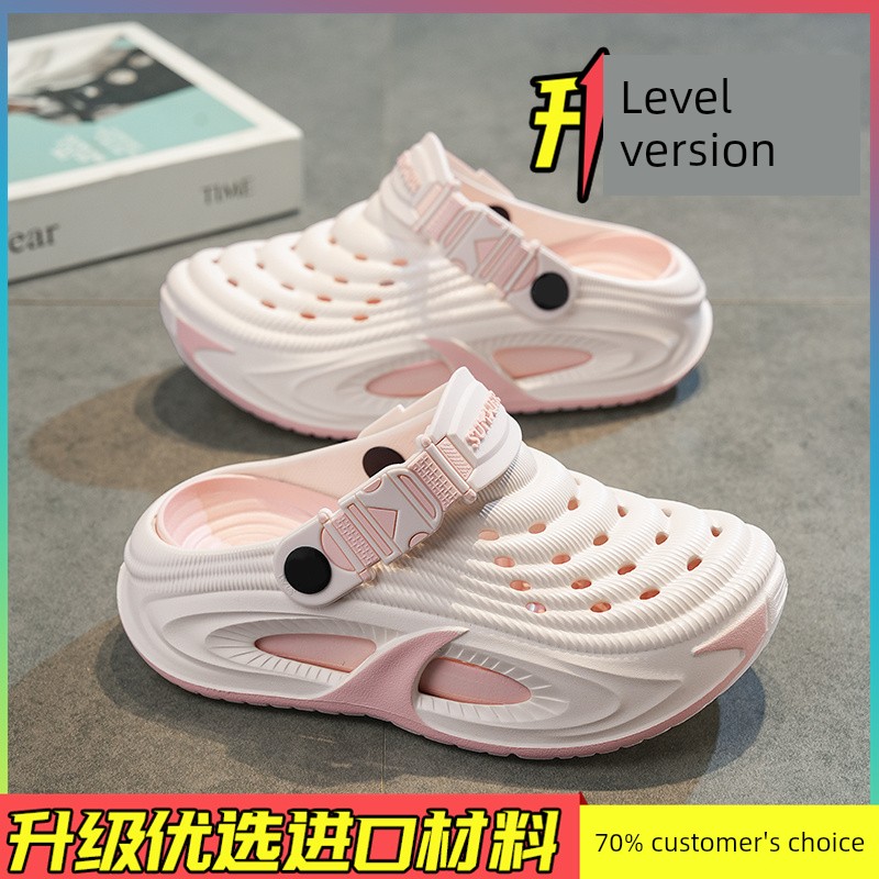 Children's Croc Shoes Boys' Two-Way Sandals 2026 New Summer Soft Sole Non-Slip Beach Slippers for Boys and Older Kids — 6