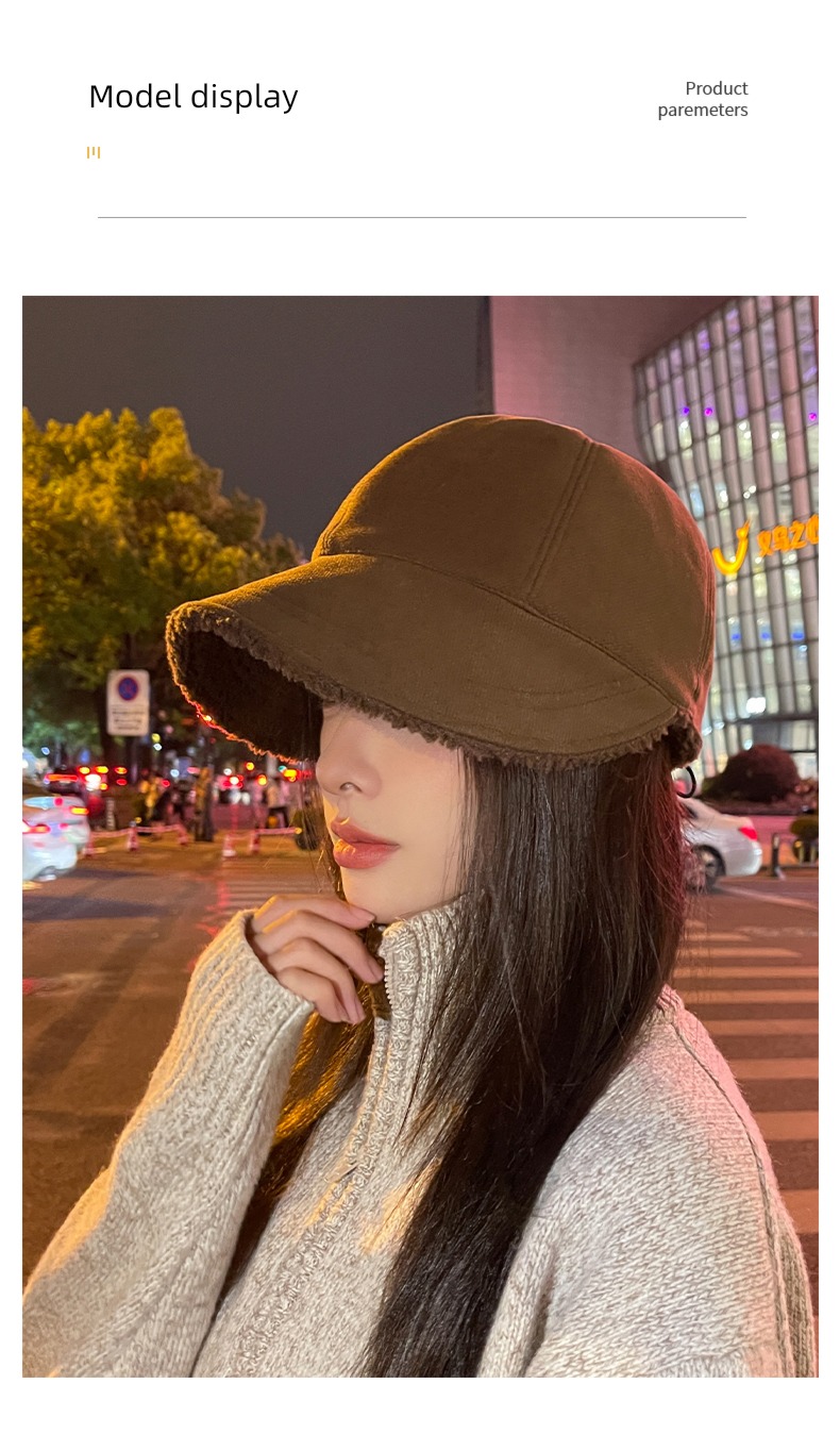 Internet celebrity female Autumn and winter keep warm Plush leisure time Hat