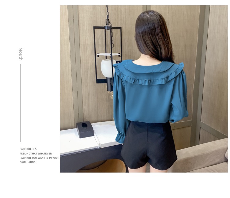 Early autumn jacket gules French summer wear Chiffon shirt