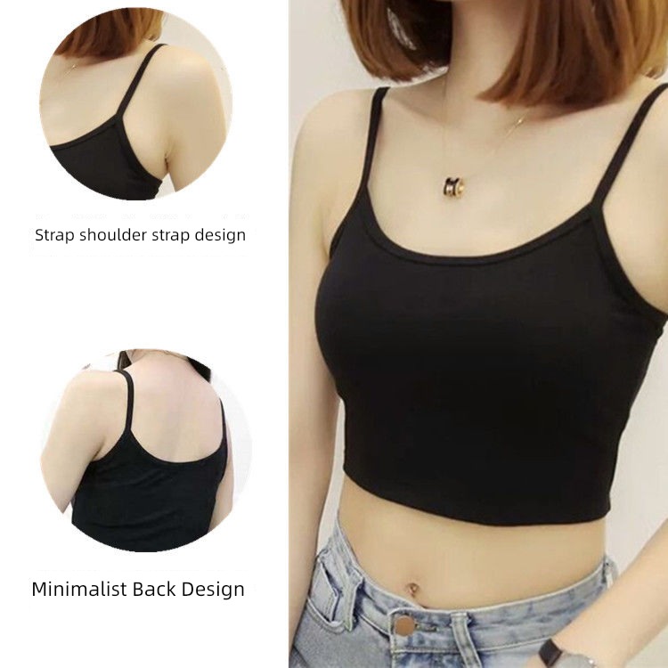 white pure cotton Lay a foundation Inner lap Self-cultivation ma'am summer wear
