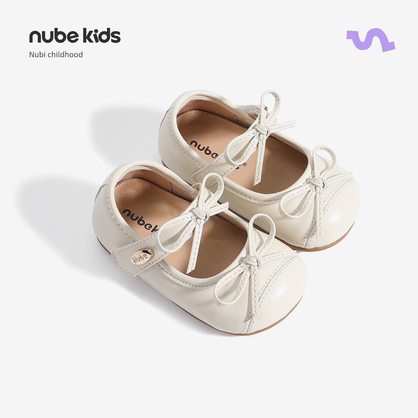 Nubi Childhood Genuine Leather Girls' Little Leather Shoes Autumn New Style Soft Sole Simple Princess Shoes for Girls — 7