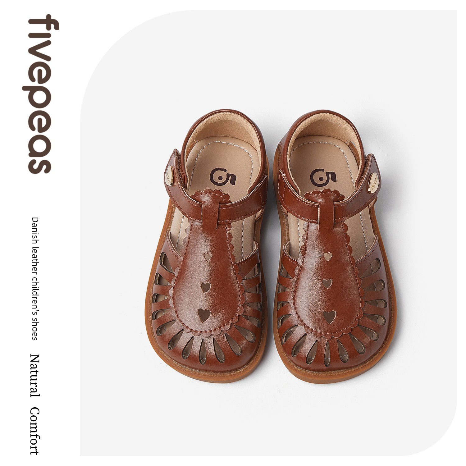 Fivepeas Cowhide Summer Lolita Children's Sandals — 2
