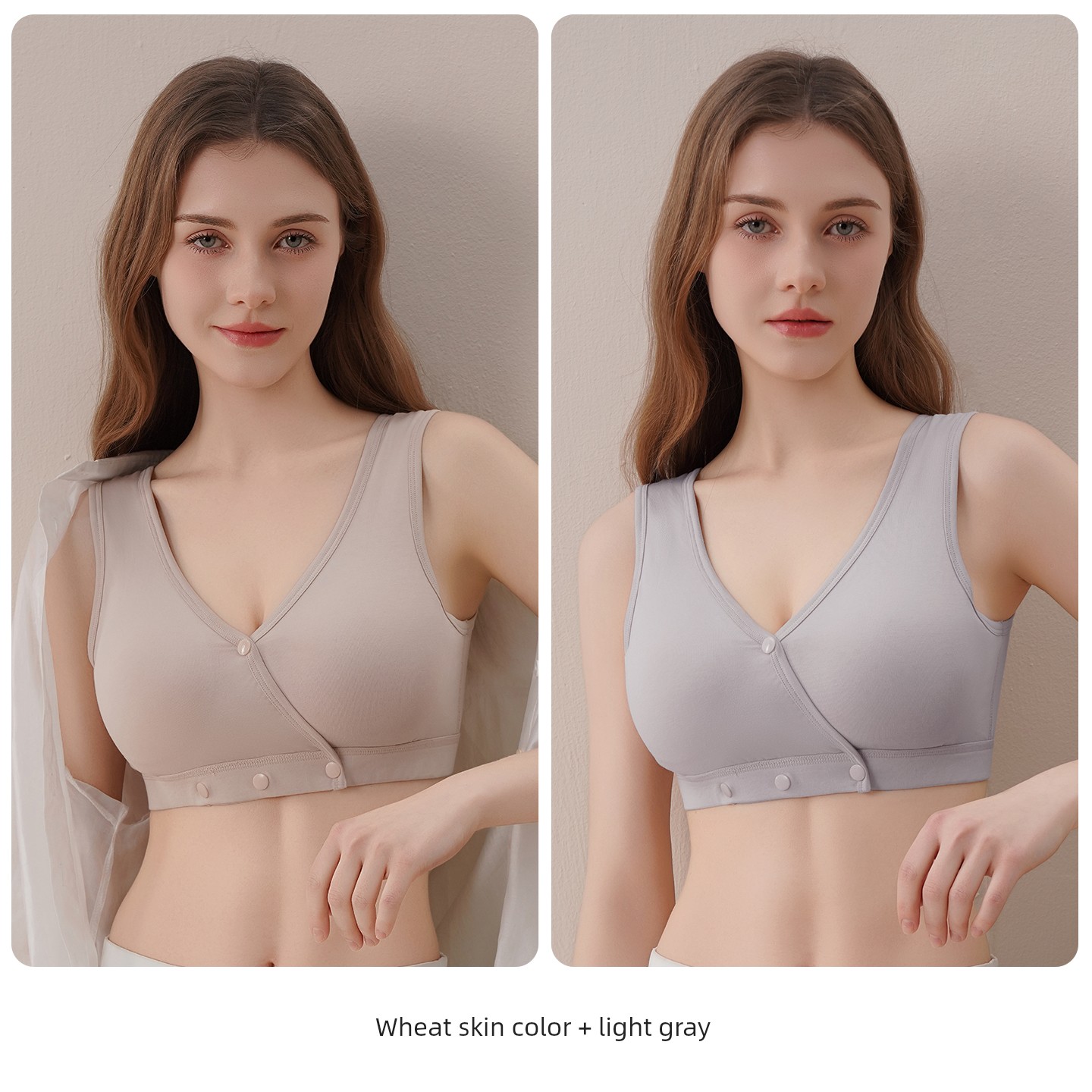 [C-G Large Size Large Bust] Nursing Bra with Large Cups to Prevent Sagging, Specially Designed for Postpartum Breastfeeding, Thin Summer Style Bra — 6