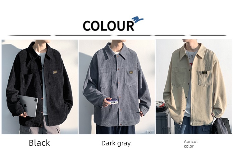 autumn solar system corduroy shirt lovers Jacket loose coat