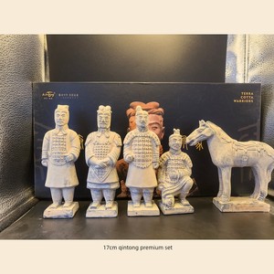 Qin Dynasty Terracotta Warriors Figurine Set, Xi'An Tourist Souvenir, Shaanxi Specialty Crafts, Clay Figurines for Gifti