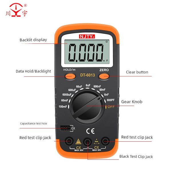 Nanjing Tianyu DT-6013 high-precision capacitor meter special large capacitance measurement meter tester detector