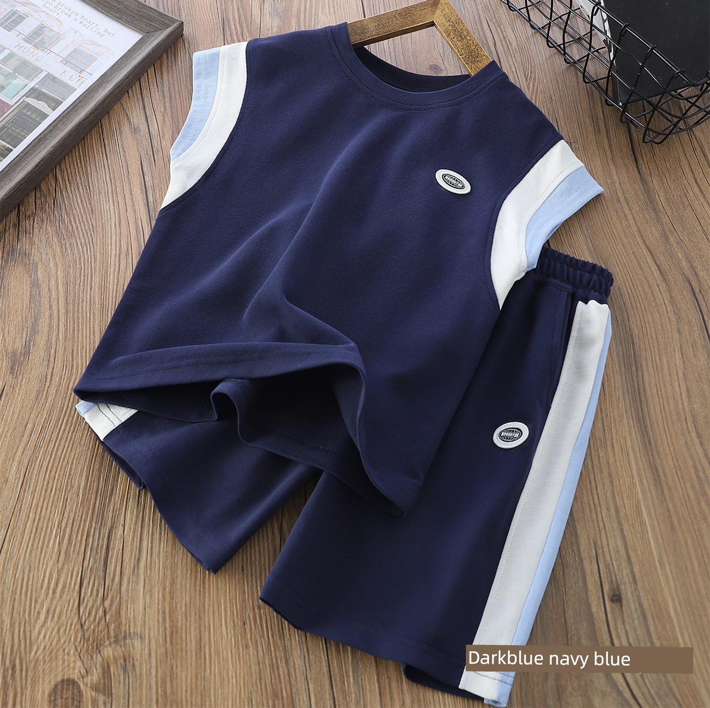 Boys' Summer Outfit, Thin and Cool, 2026 Children's Casual Vest and Shorts Sports Two-Piece Set for Older Boys — 10