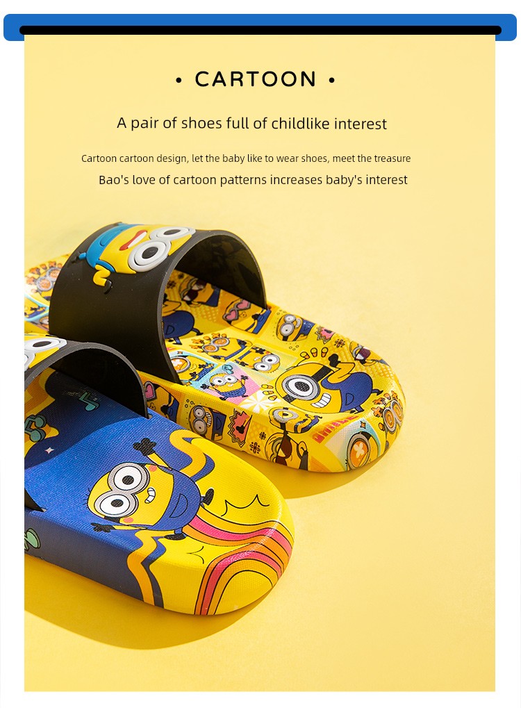 Minions Children's Slippers Indoor Summer Cartoon Home Non-Slip 2026 New Model Parent-Child Boys Girls Sandals — 13