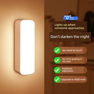 Human Body Sensor Night Light, Smart Rechargeable Voice-Controlled Lamp, Wireless Home Corridor Wall Sensor Light for Ni